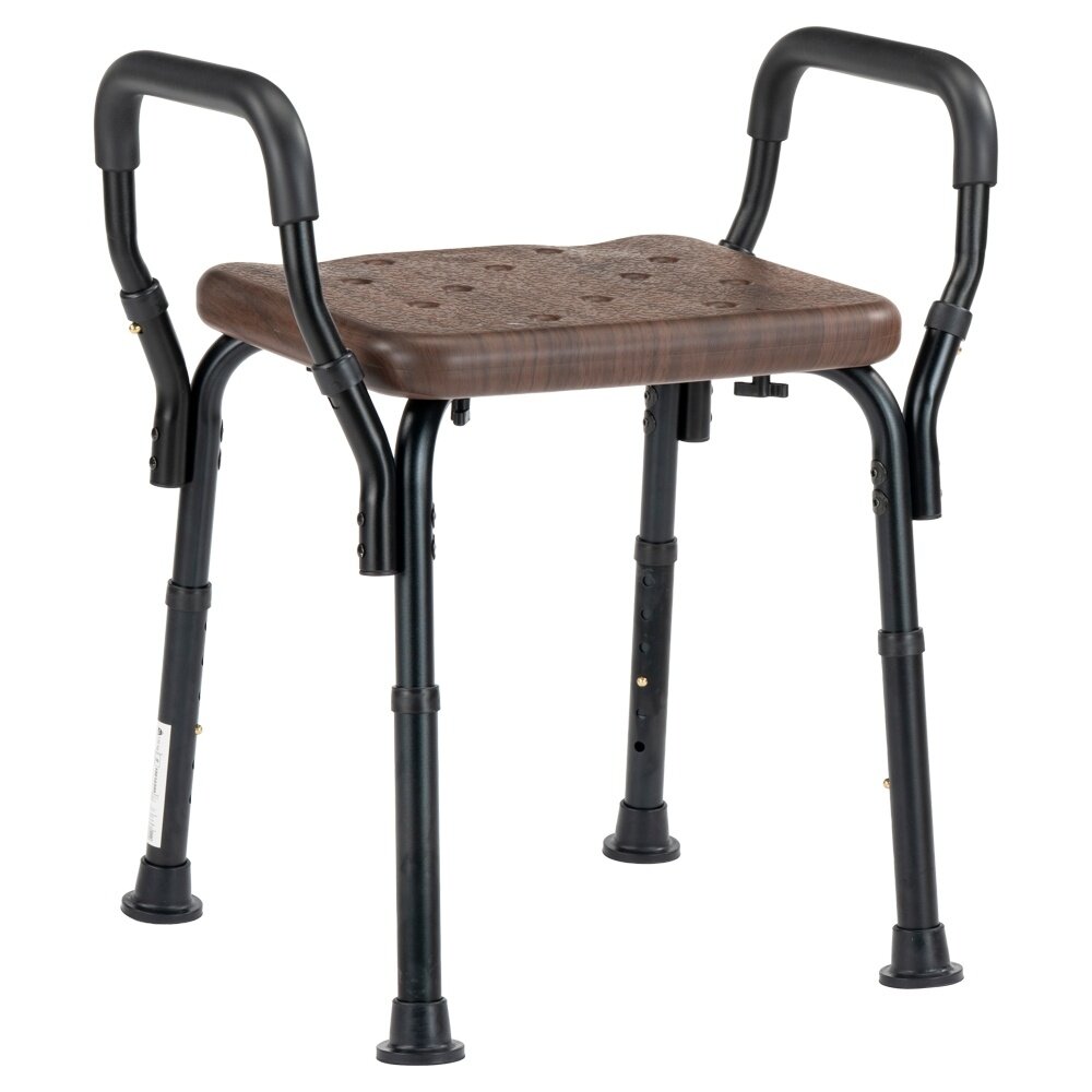 MultiMotion Douchekruk met armsteunen en douchekophouder - Walnoot print