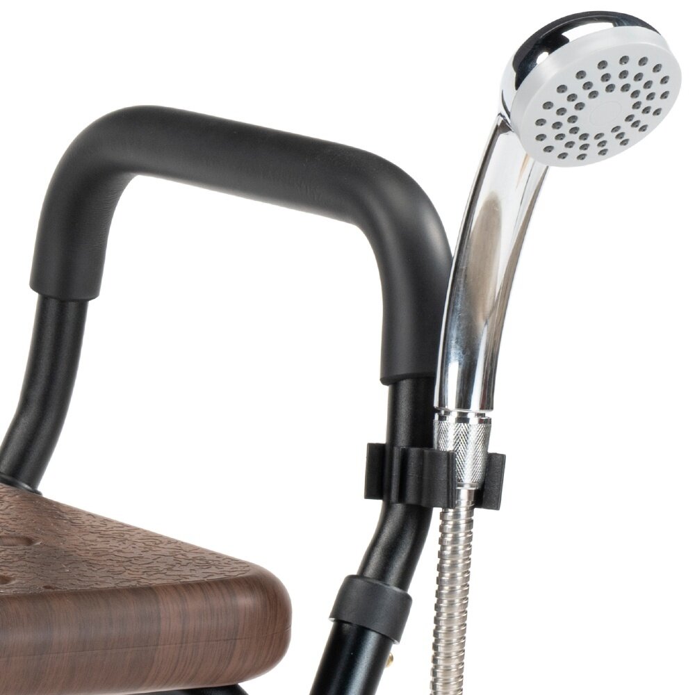 MultiMotion Douchekruk met armsteunen en douchekophouder - Walnoot print