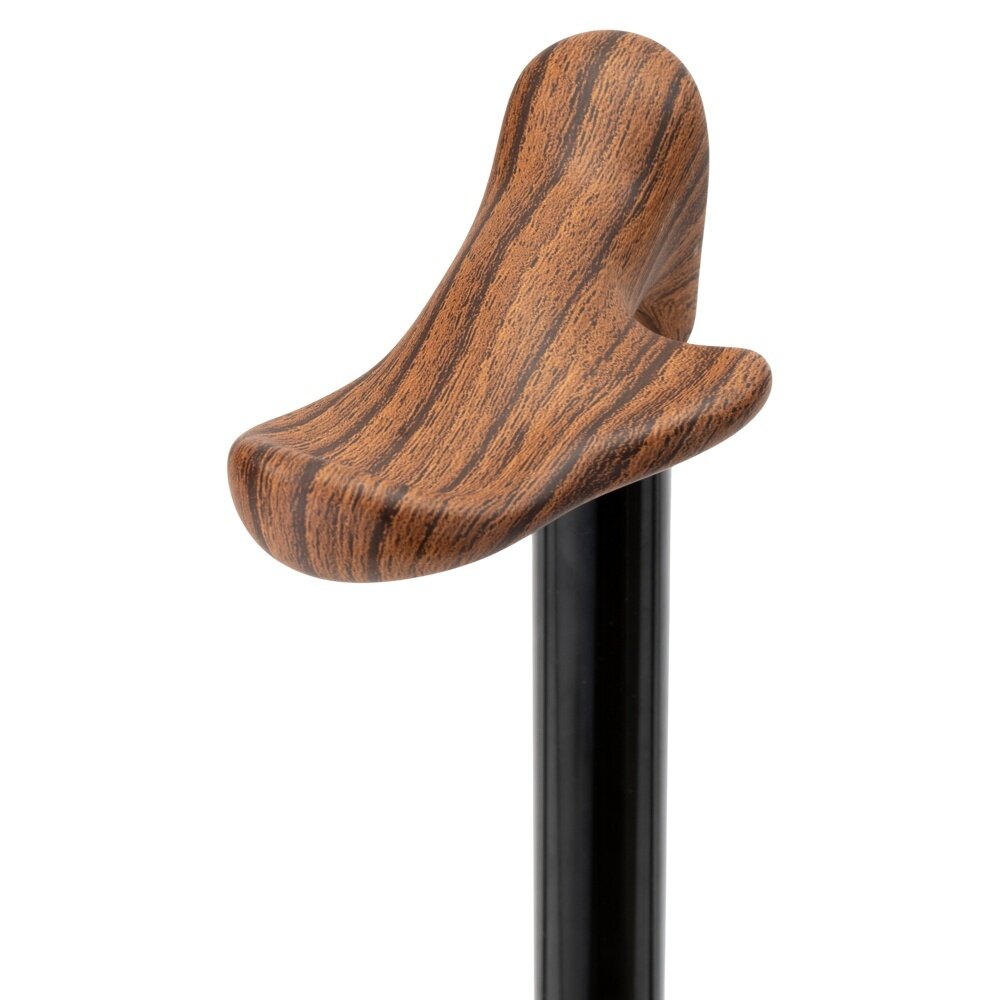 MultiMotion Ergonomische wandelstok met anatomisch handvat en houtprint – Links