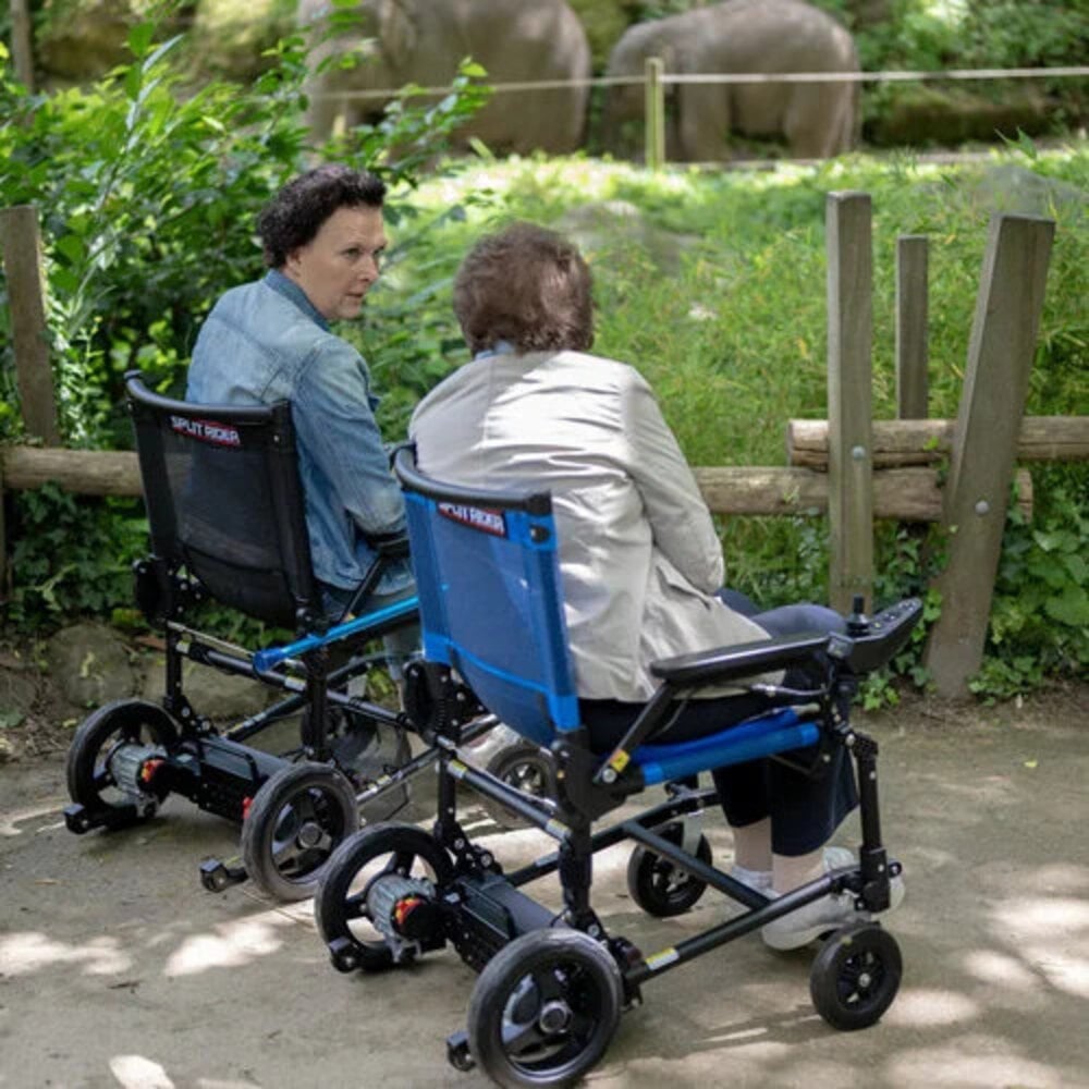 e-Ability SplitRider Ultra Light elektrische rolstoel opvouwbaar- Blauw