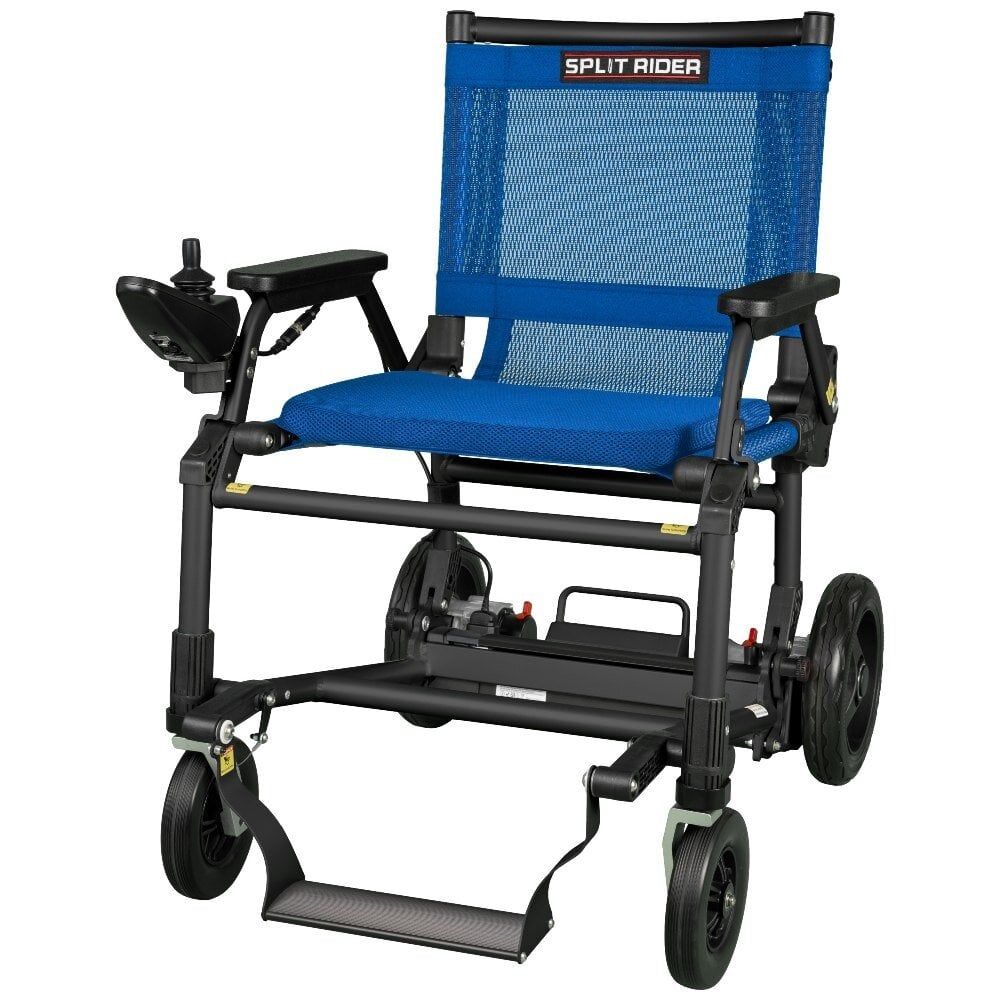 e-Ability SplitRider Ultra Light elektrische rolstoel opvouwbaar- Blauw