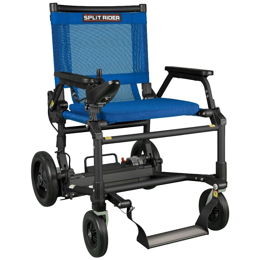e-Ability SplitRider Ultra Light elektrische rolstoel opvouwbaar- Blauw