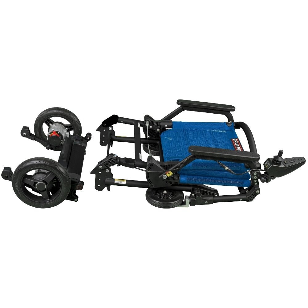 e-Ability SplitRider Ultra Light elektrische rolstoel opvouwbaar- Blauw