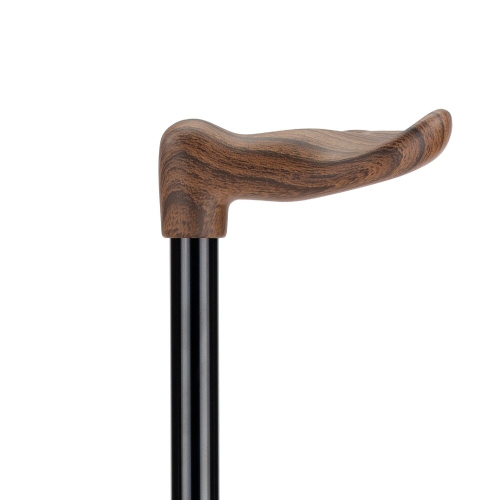 MultiMotion Wandelstok met anatomisch handvat met houtprint - Links