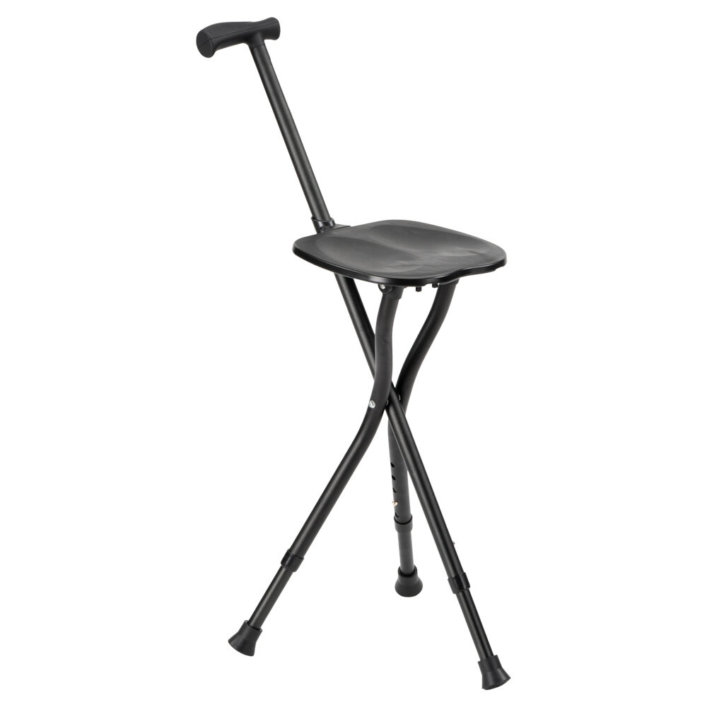 MultiMotion MultiMotion wandelstok met zitje - Zwart