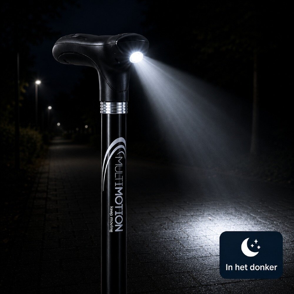MultiMotion MultiMotion wandelstok met verwarmd handvat en ledlampje