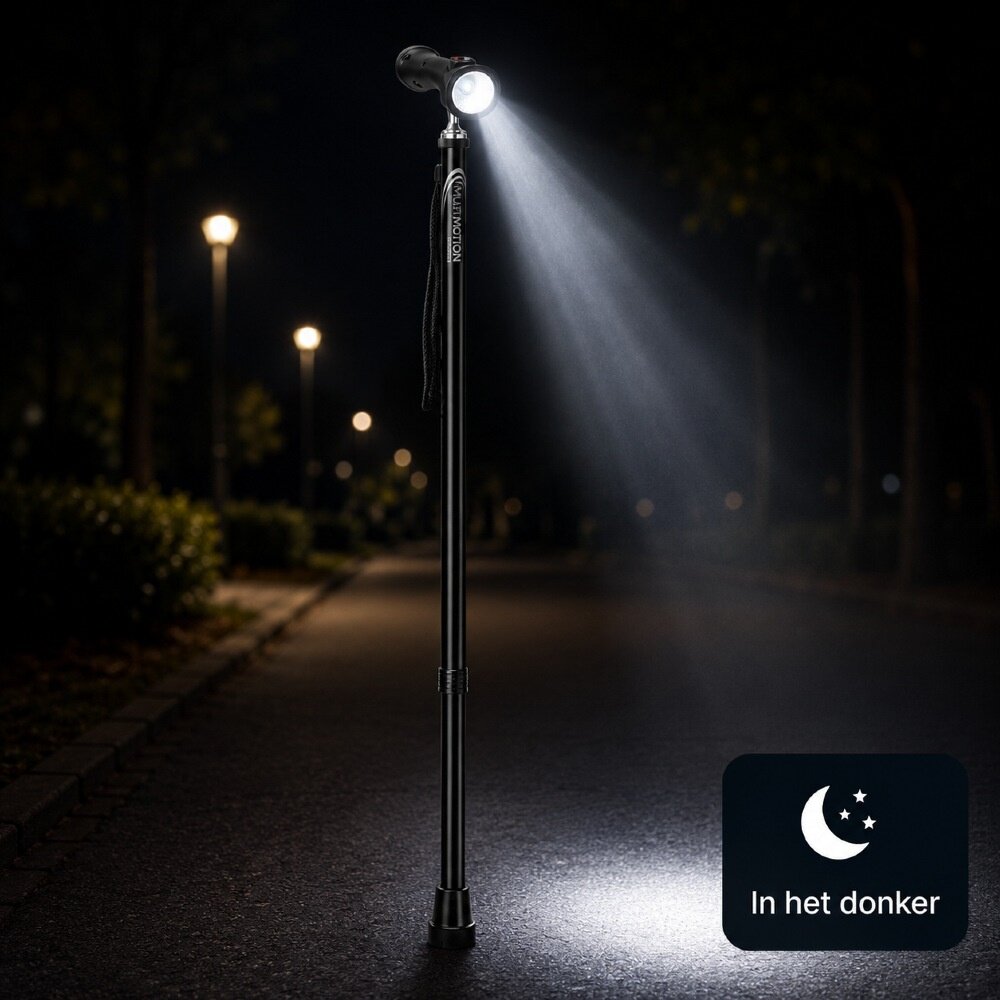 MultiMotion MultiMotion wandelstok met alarm en ledlamp