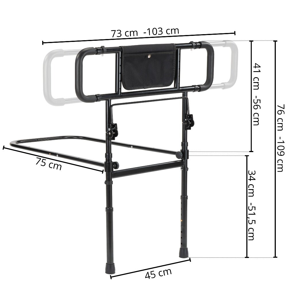MultiMotion MultiMotion bedsteun / bedhek, verstelbaar en neerklapbaar