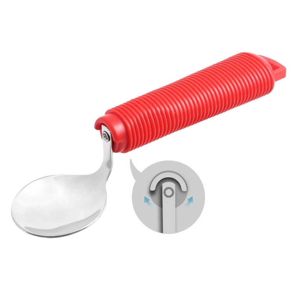 MultiMotion Meebewegende lepel met verdikt handvat, rood