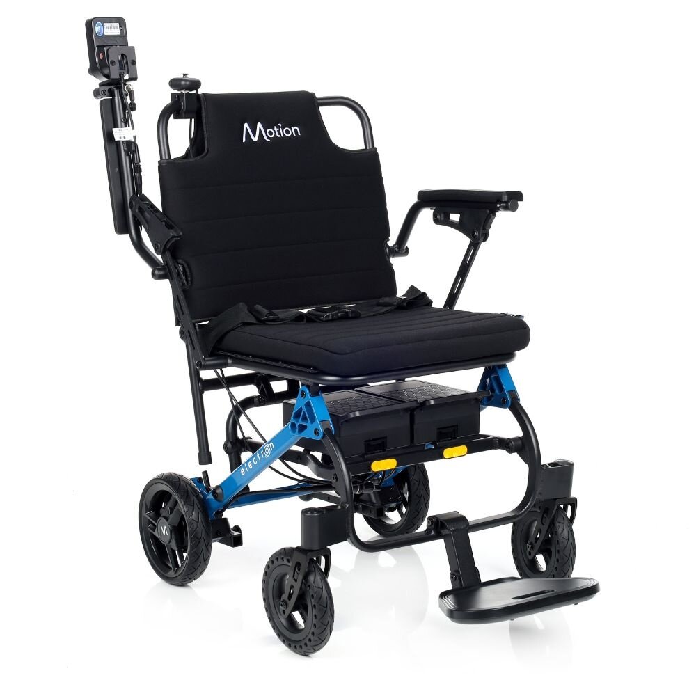 Motion Healthcare Electron lichtgewicht opvouwbare elektrische rolstoel  - Blauw