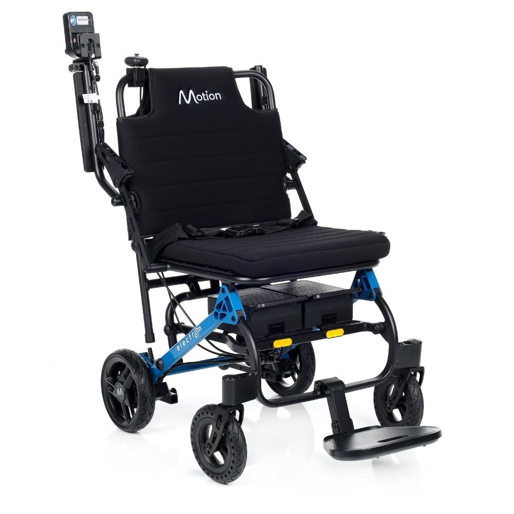 Motion Healthcare Electron lichtgewicht opvouwbare elektrische rolstoel  - Blauw