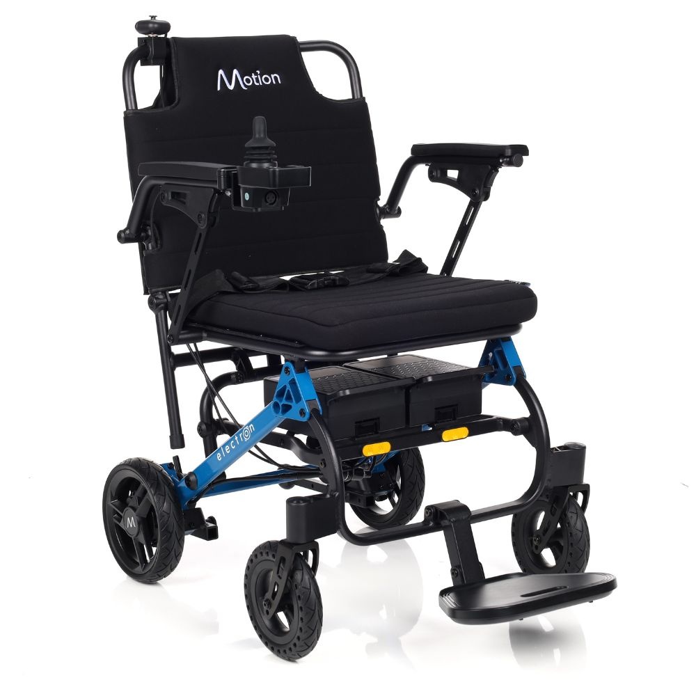 Motion Healthcare Electron lichtgewicht opvouwbare elektrische rolstoel  - Blauw