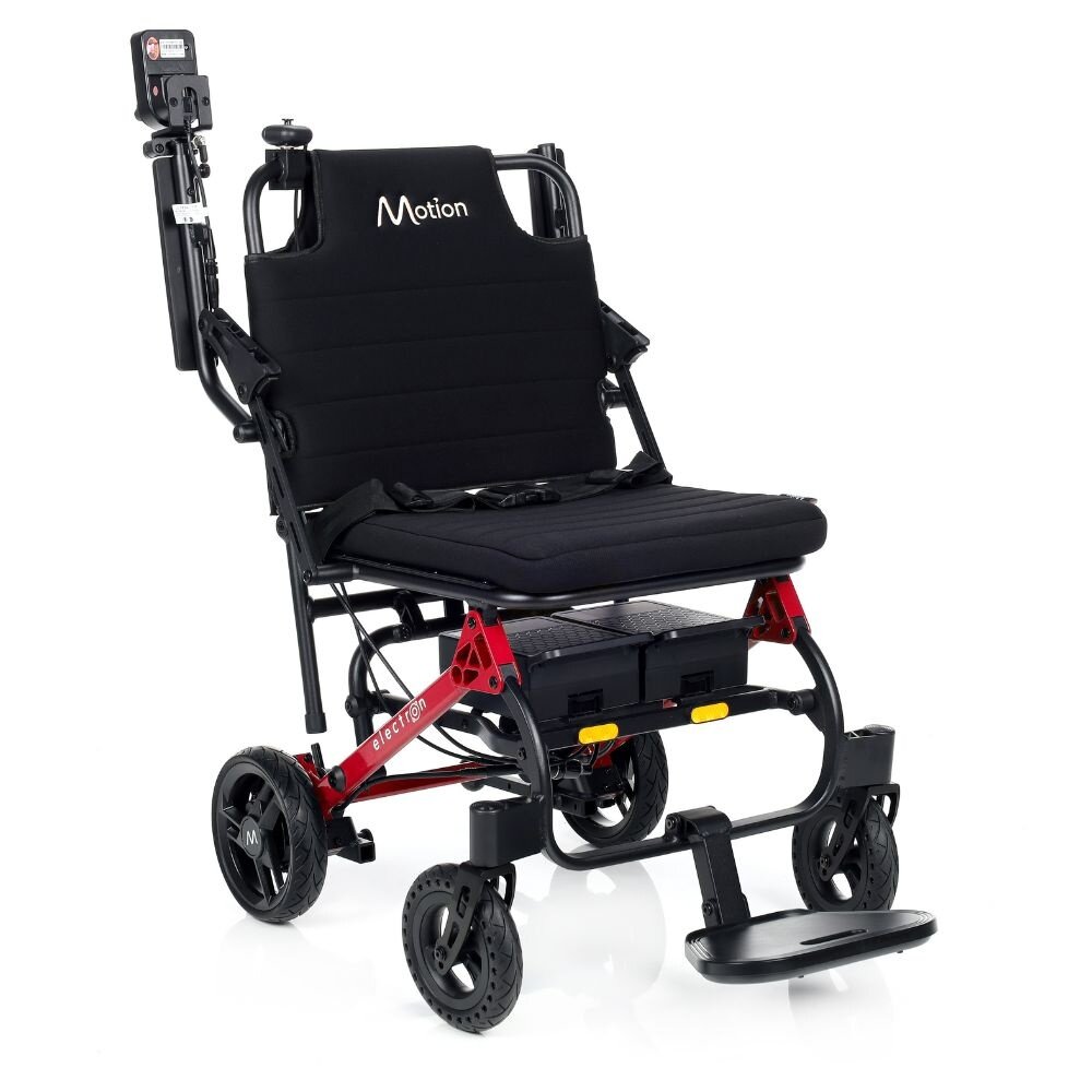 Motion Healthcare Electron lichtgewicht opvouwbare elektrische rolstoel - Rood