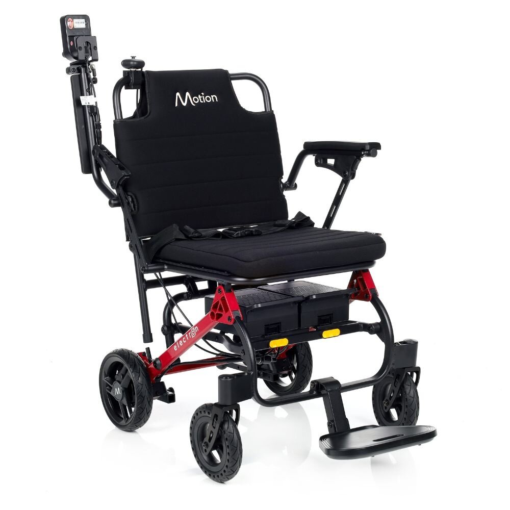 Motion Healthcare Electron lichtgewicht opvouwbare elektrische rolstoel - Rood