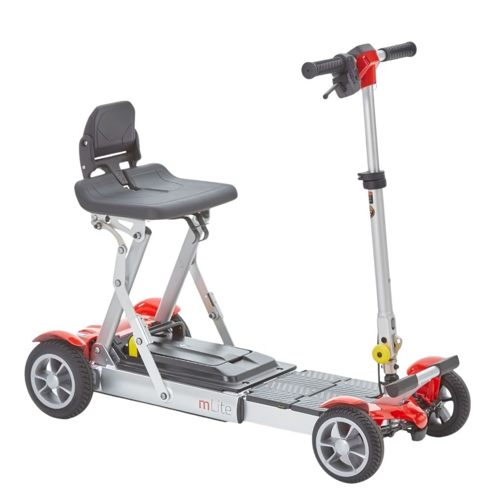 Motion Healthcare mLite lichtgewicht opvouwbare scootmobiel - Rood