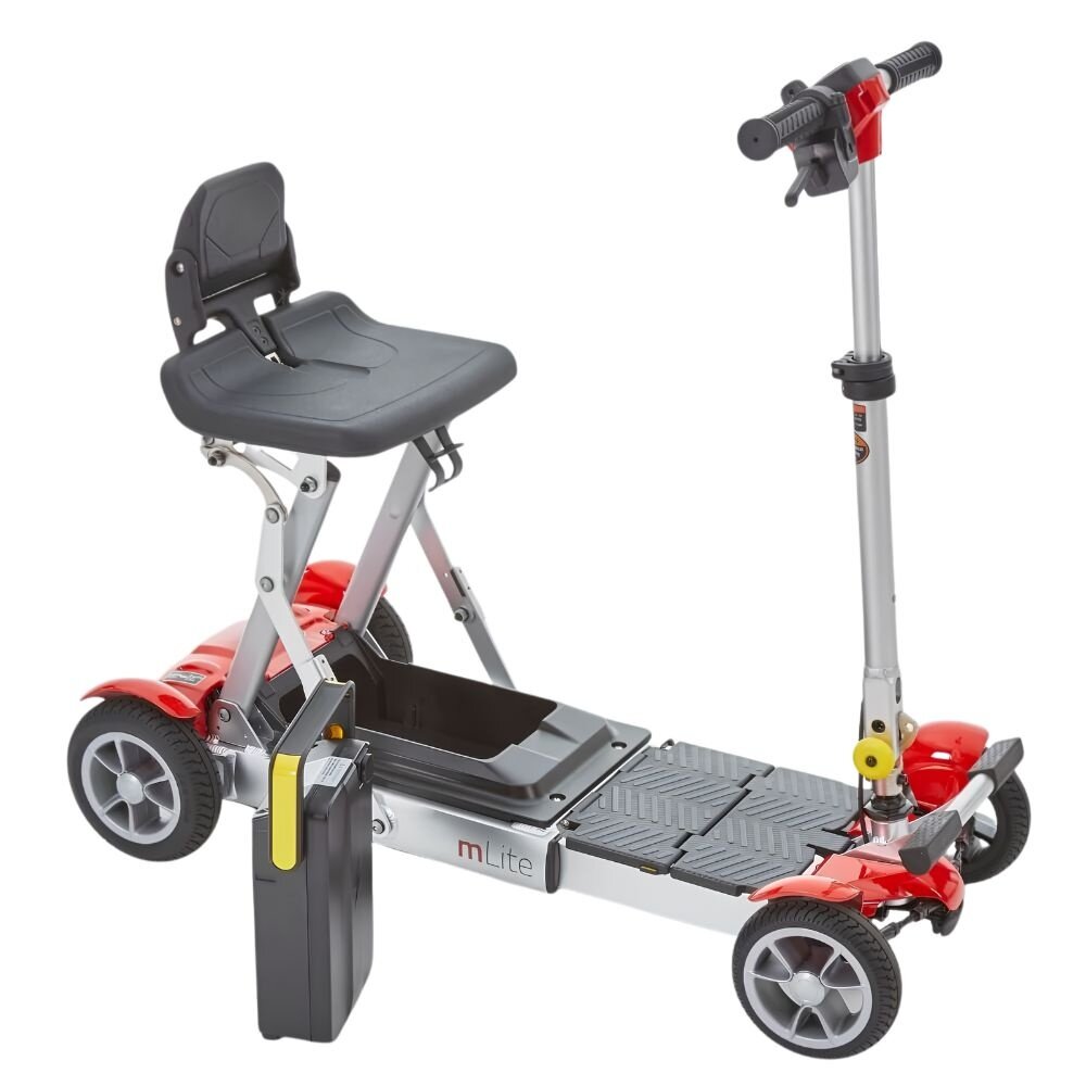 Motion Healthcare mLite lichtgewicht opvouwbare scootmobiel - Rood