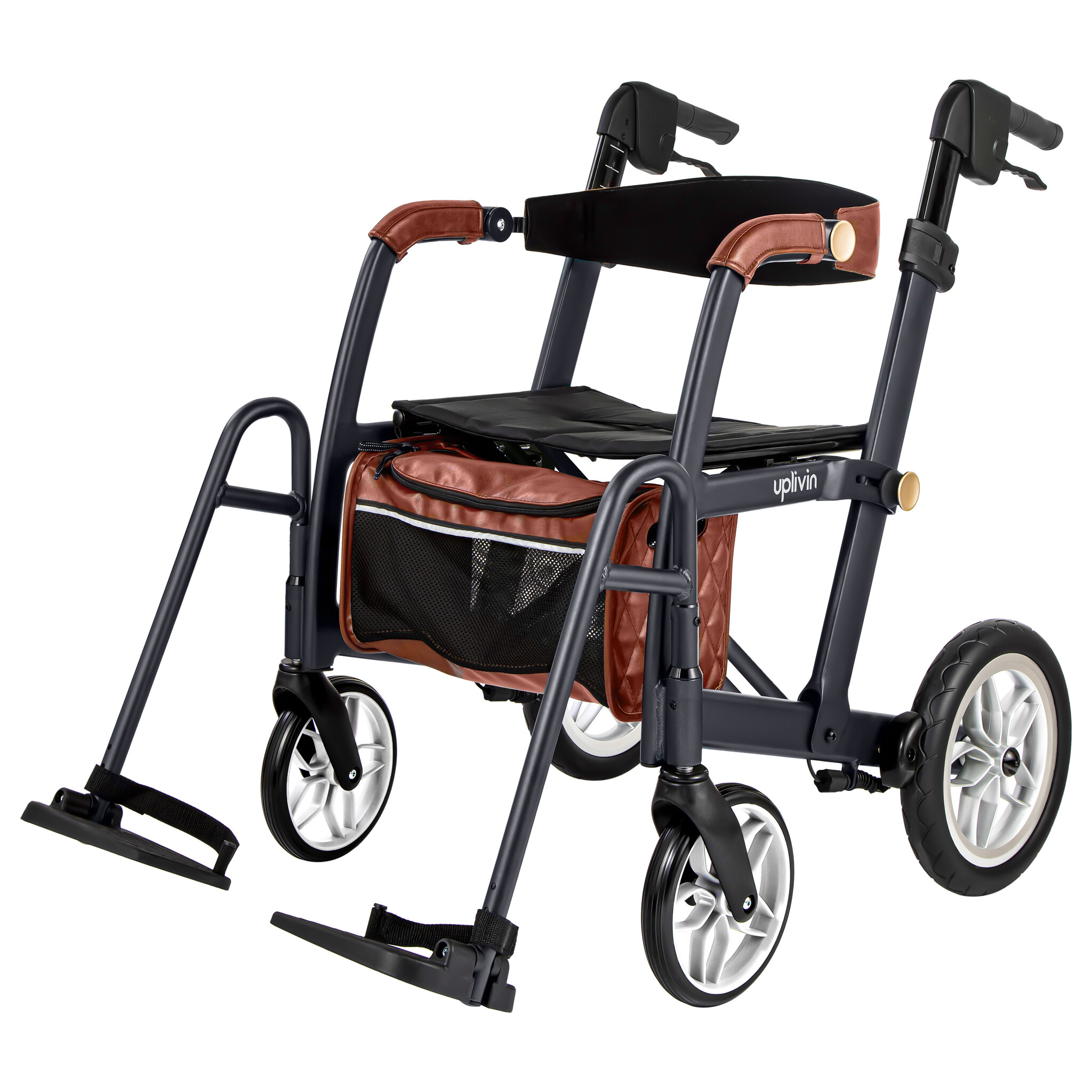 Uplivin Uplivin Glide 2-in-1 rollator en rolstoel – Zwart