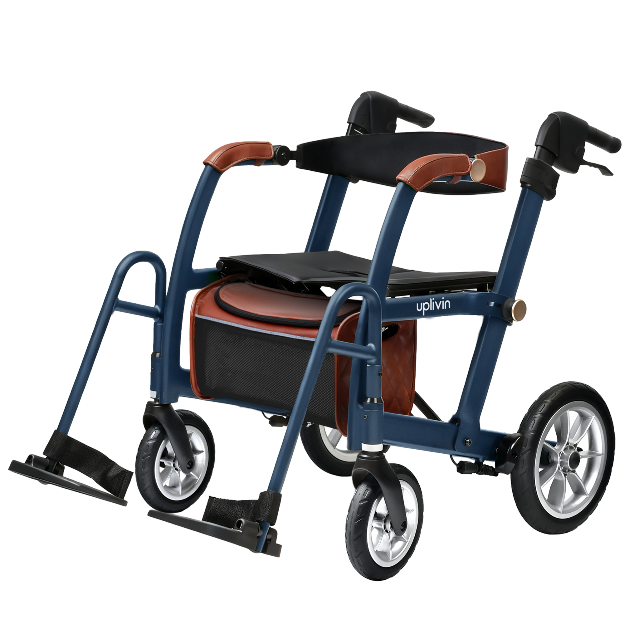 Uplivin Uplivin Glide 2-in-1 rollator en rolstoel – Blauw