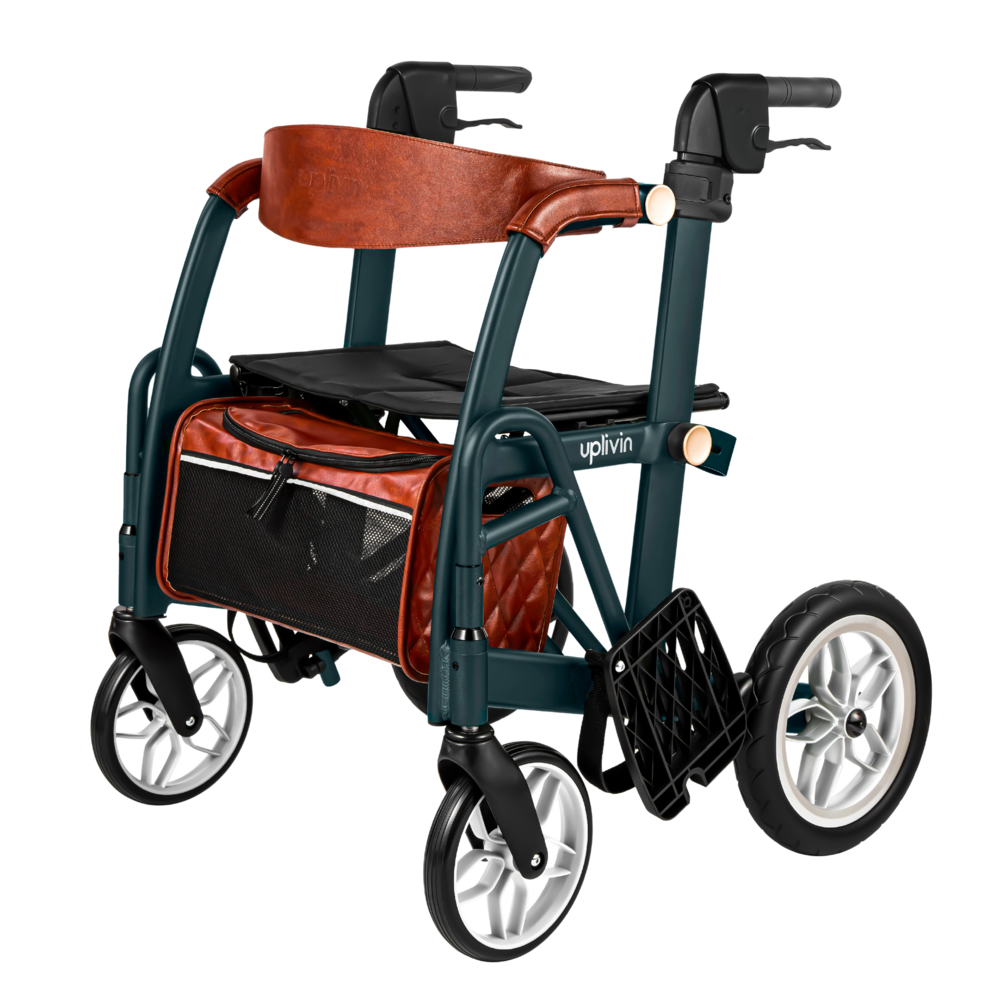 Uplivin Uplivin Glide 2-in-1 rollator en transportstoel – Blauw