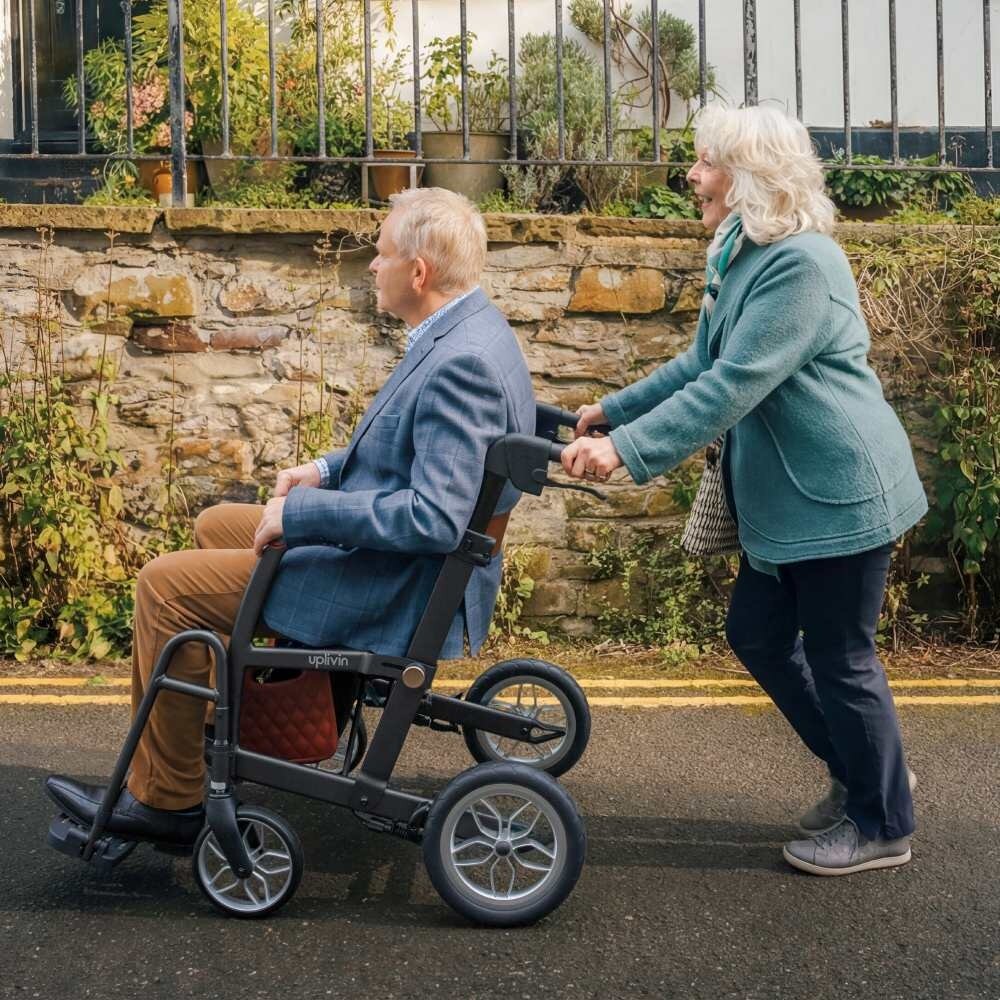 Uplivin Uplivin Glide 2-in-1 rollator en rolstoel – Zwart