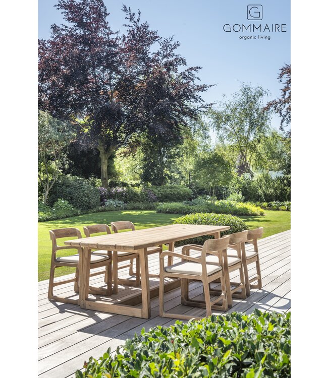 Eettafel Dennis Large - teak natural grey