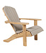 Traditional Teak Cushion Sienna beachchair - Taupe
