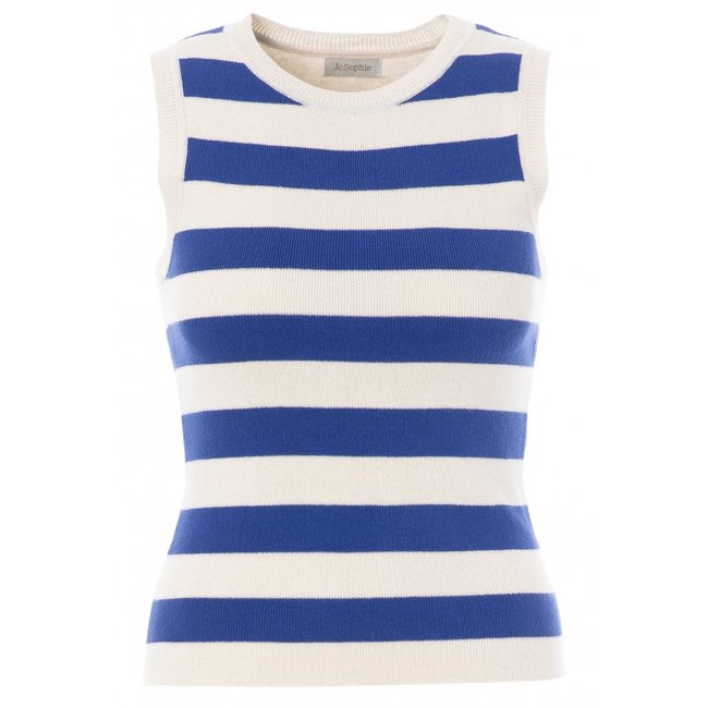 Twiggy top - Off white/blue