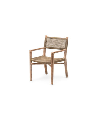 Gommaire Organic Living Armchair Fiona (Teak natural Grey / PE Antique Weed)