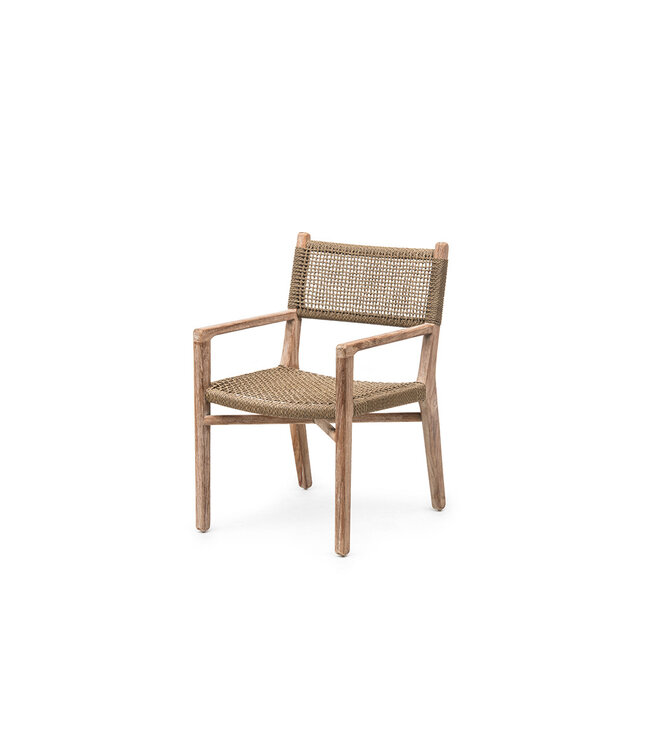 Armchair Fiona - Teak Natural Grey / Wicker