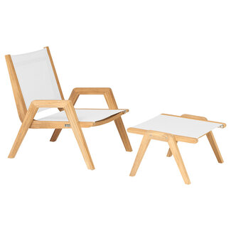 Traditional Teak Kate Lazy Lounge Chair - wit