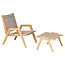 Traditional Teak Kate Lazy Lounge Chair - taupe