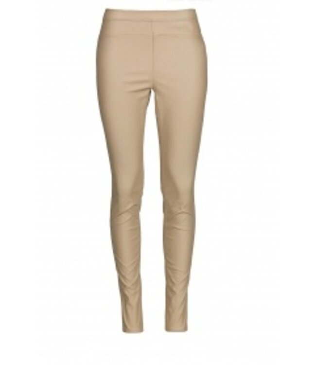 Pants leather look Amber - Greige