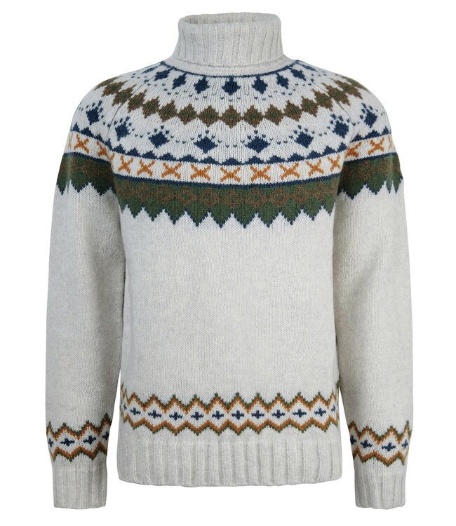 Roose Fair Isle Rollneck - Whisper White