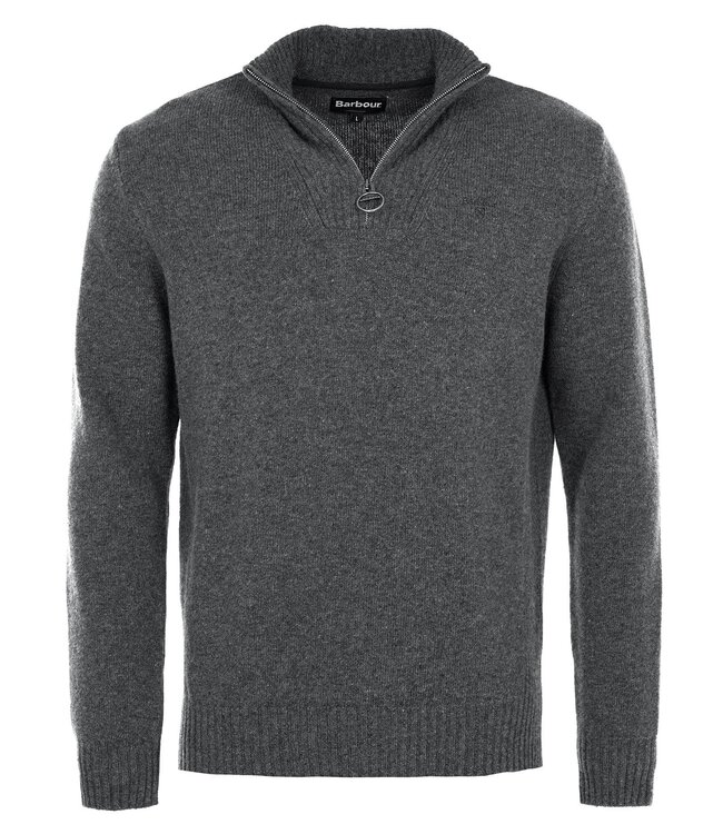 Barbour Essential Lambswool half zip - Charcoal