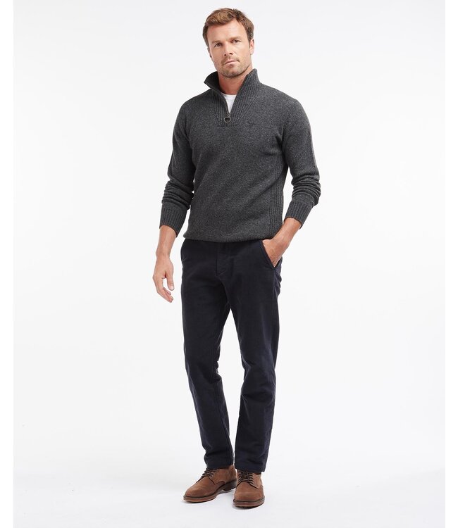 Barbour Essential Lambswool half zip - Charcoal
