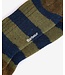 Houghton stripe socks - Bleached Olive/Navy