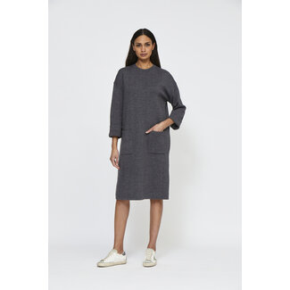 LaSalle Amsterdam Crew neck dress - Fog