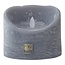 701654 LED Light Candle rustic suede grey moveable flame XL