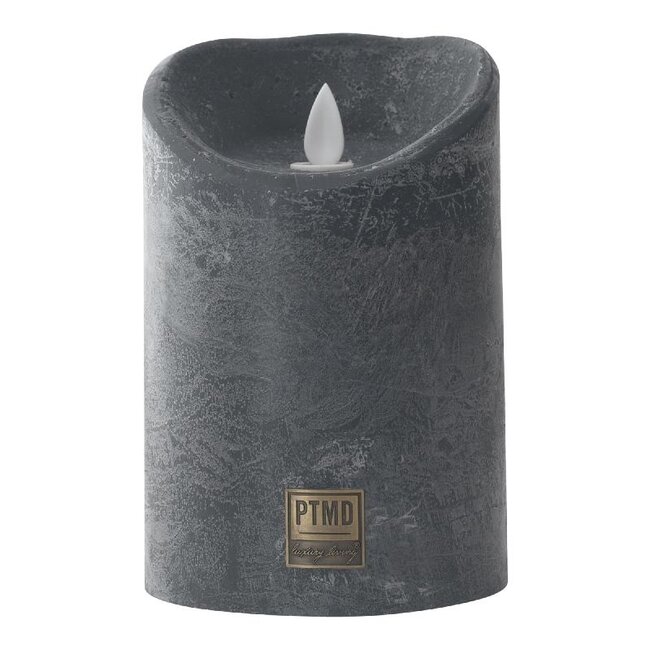 701647 LED Light Candle rustic swish grey moveable flame XL