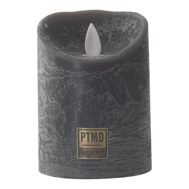 701631 LED Light Candle rustic swish grey moveable flame S