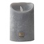 701630 LED Light Candle rustic suede grey moveable flame S