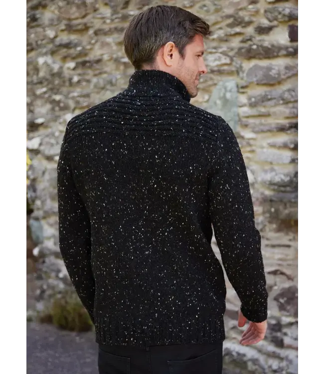 Heren Sweater - Toggled Buttoned - Teal Grey