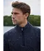 Heren Sweater - Zip Neck - Navy Slate