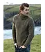 Fisherman-out-of-ireland - herentrui met col - Mustard Grey