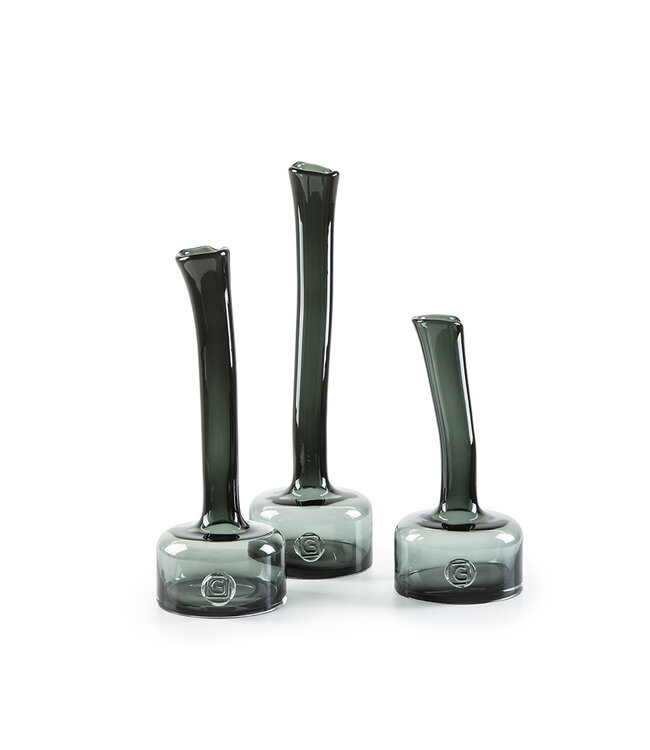 Vaas Tuba Small - Grijs - Glas