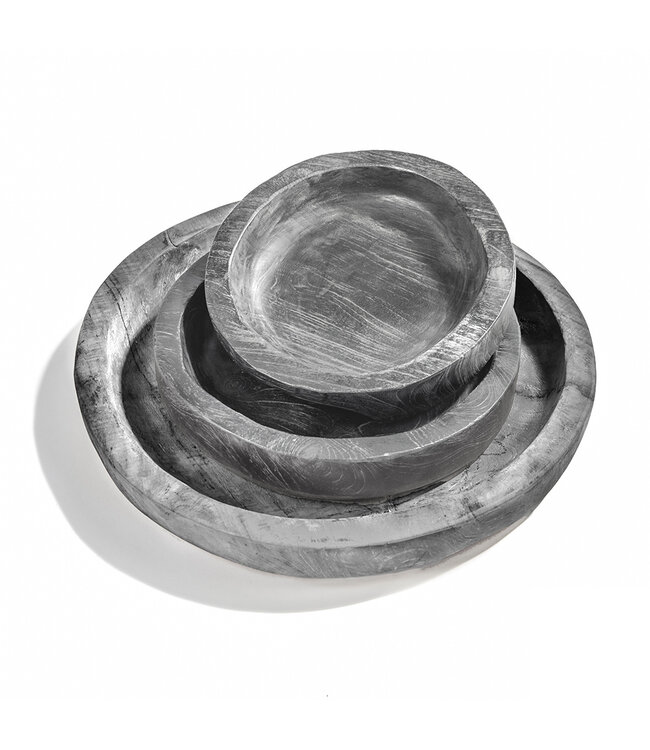 Schaal Low Round Bowl - Medium - Teak Fumé