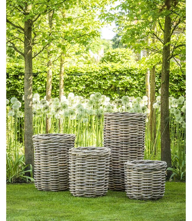 Planter basket Julia - small - Ø50/55xH65 cm - CL Rattan