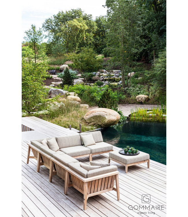 Ottoman Copenhague - teak natural grey