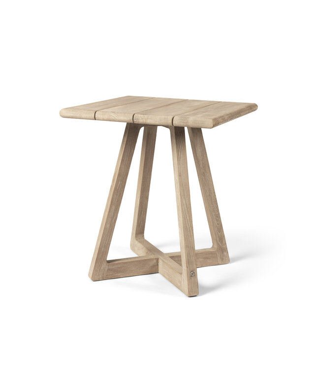 Bistro bartafel Dennis - teak natural grey