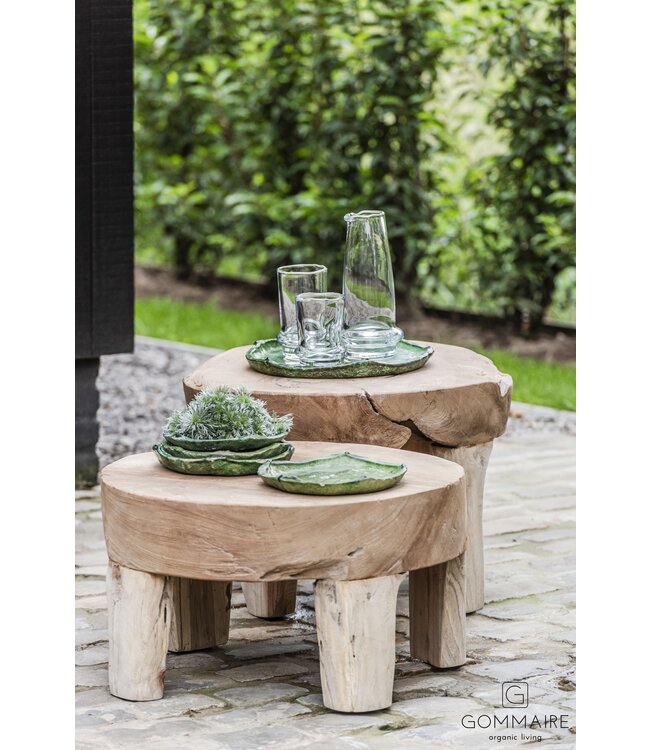 Bijzettafel Samba - Small - teak root natural grey